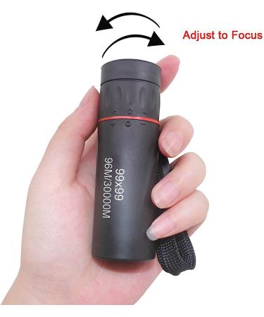 LIMENG Mini Telescope for Adults - 99x HD Optical Focus, Waterproof Monocular for Sports, Concerts, Camping & Traveling - Black - Buy Online on GoSupps.com