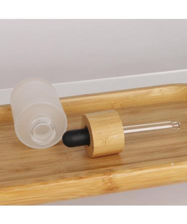 Cosidea 6 Pack 30ml Military Glass Bottles with Bamboo Drip Lid - Ideal for Serums Essential Oils & DIY Cosmetics - Perfect Travel Perfume Dripping Bottles with Pipette - Buy Online on GoSupps.com