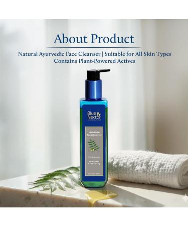 Blue Nectar Vitamin C Face Wash for Women and Men | Anti Acne Face Wash with Neem & Honey | Natural Cleanser for Face with Ayurvedic Herbs (11 Herbs 6.76 Fl oz) 6.76 Fl Oz (Pack of 1) - Buy Online on GoSupps.com