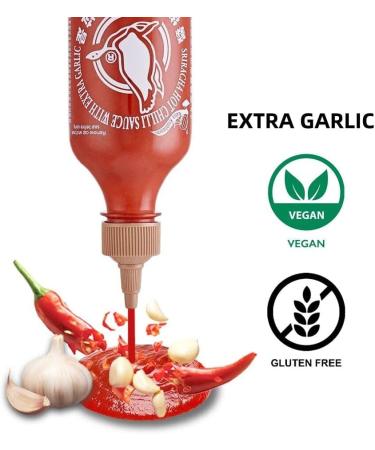 Flying Goose Sriracha Extra Garlic Hot Chilli Sauce 455ml (Pack of 4) - Buy Online on GoSupps.com