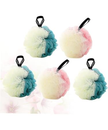 5pcs Healeved Bath Scrubber Sponges - Kid-Friendly Shower Foam & Mesh Bath Balls | Korean Body Wash Accessories - Buy Online on GoSupps.com