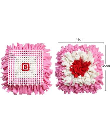 IEUUMLER Dog Snuffle Mat - Training Puzzle Toy for Dogs | 45x45cm Pink & White - International Shipping - Buy Online on GoSupps.com