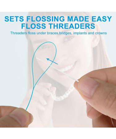 Deep Cleaning Dental Floss Set for Bridges & Implants | 2-Pack 164ft Oral Care - Tooth Floss Thoroughbred - Buy Online on GoSupps.com