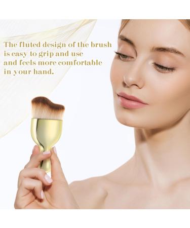 Angled Flat Makeup Brush | High Density Kabuki Foundation & Self Tanner Applicator for Face & Body | Soft Bristles for Sunscreen & Liquid Buffing - Ideal for Women & Men - Buy Online on GoSupps.com