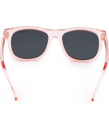 Kiddus Polarized UV400 CAT4 Baby Sunglasses | Unbreakable Lenses | Flexible Legs | BPA Free | Transparent Pink - Rose Gold Mirror - Buy Online on GoSupps.com
