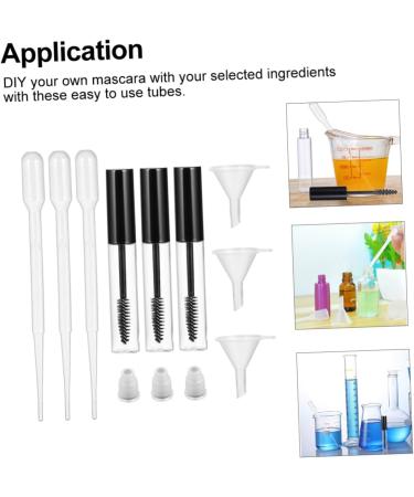 TOVINANNA 27 Pcs Mascara Tube Clear Lash Mascara Empty Mascara Bottle Mascara Wand Travel Liquid Black Plastic - Buy Online on GoSupps.com