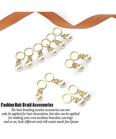 NAISKA 12PCS Gold Pearl Braid Clips - Wedding Hair Pins with Rhinestone Pearls for Women - Shiny Hair Accessories Set - Buy Online on GoSupps.com