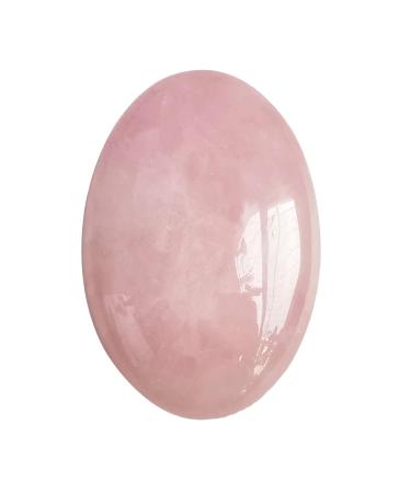 Manekieko Natural Rose Quartz Worry Stones Oval Palm Pocket Healing Crystal Massage Spa Energy Stone