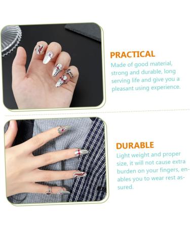 Healeved 5 Sets Nail Ring Jewelry Finger Tip Jewelry for Red Jewelry Nail Decor Nail Jewelry Girl Jewelry Jewels for Nails Nail Tip Ring Rings Ring Decor Zinc Alloy White - Buy Online on GoSupps.com