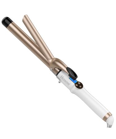 Hoson 1 Inch Curling Iron Professional Ceramic Tourmaline Coating Barrel Hair Curler  LCD Display with 9 Heat Setting(225 F to 450 F for All Hair Types  Glove Include)