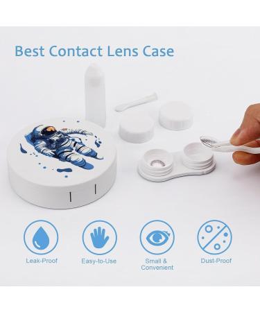 Outer Space Astronaut Contact Lens Travel Kit Portable & Cute Contact Box with Mirror for Daily Outdoor Use - Buy Online on GoSupps.com
