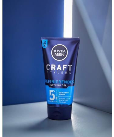 Beiersdorf NIVEA MEN Hair Gel with SemiMatte Finish Easy Hair Styling with Strong Grip Hair Gel for Men with Vitamin E Artisan Stylers Defining Styling Gel 150 ml - Buy Online on GoSupps.com