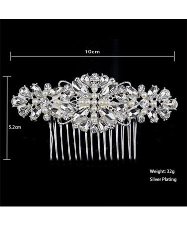 Angoily 1pc Wedding Hair Comb Rhinestone Hair Comb Alloy Hair Comb Hair Combs for Women Bling Hair Comb Pearl Wedding Comb Pearl Hair Comb Pearl Side Comb Vintage Hair Piece Miss - Buy Online on GoSupps.com