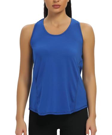 Aeuui Women's Racerback Tank Top - Dark Blue, Medium | Workout & Yoga Athletic Top - Buy Online on GoSupps.com