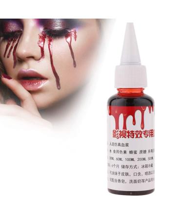Professional Face Gel Paint Blood for Special Effects Fake Body Oil Coagulum Fake Blood Gel Vampire Scars Witches Halloween Red Color(50ml)
