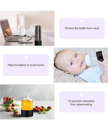 Honeydak Silicone Sleeve Bottom Base 3-Piece Set - Anti-Slip Cover for 16 oz Spray Bottles & Water Bottles (Black) - Buy Online on GoSupps.com