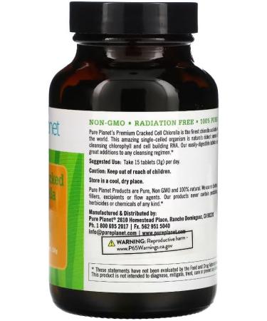 PURE PLANET Cracked Cell Chlorella Organic 480 tb/250mg - Buy Online on GoSupps.com