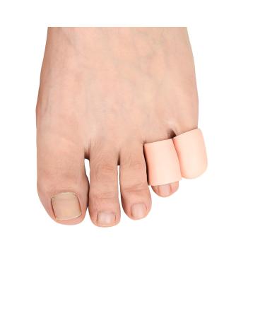 Hoogoo Pinky Toe Caps  Silicone Small Toe Protector Cover Sleeves 10 Pcs  Provides Relief from Corns  Blisters  Sores  Reduce Friction and Rubbing