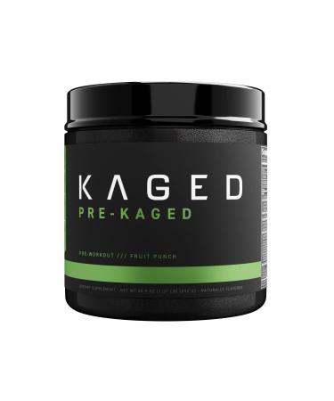 Pre Workout Powder KAGED MUSCLE Preworkout for Men & Pre Workout Women, Delivers Intense Workout Energy, Focus & Pumps Supplements, Fruit Punch, Natural Flavors Fruit Punch 20.0 Servings (Pack of 1)