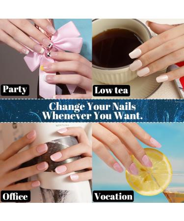DANNI & TONI 28 Stickers Semi Cured Nail Wraps Soft Self-Adhesive Gel Nail Stickers Salon-Quality Gel Nail Polish Strips(Subtle Chic) French Manicure Stickers - Buy Online on GoSupps.com
