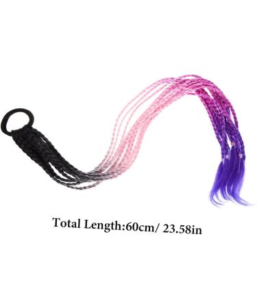 FRCOLOR Wig Ponytail Extension for Women Hair Women Hair Extensions Rainbow Hair Extension Long Braided Hairpiece Hair Extensions for Braids Women's High Temperature Wire Girl Decorate - Buy Online on GoSupps.com