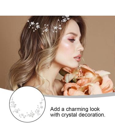 Hair Vine Crystal Headband Pearl Headpiece for Wedding Bride Bridesmaid - Buy Online on GoSupps.com