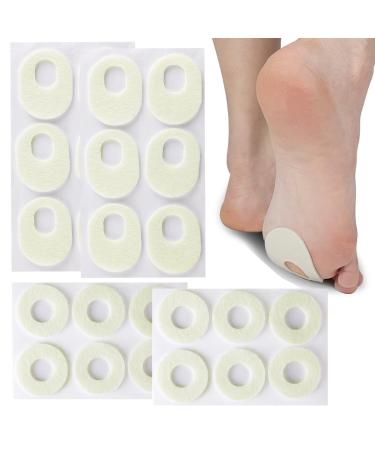 24 Pcs Felt Corn Cushions Soft Self Adhesive Callus Pads Bunion Plasters Corn Plasters Pads for Feet Corn Pad Anti Friction Reduce Foot and Heel Pain for Toe Callus