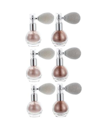 Beavorty 6 Pcs Spray Glitter Highlighters Makeup Highlight Powder Face Skin Highlighter Sprayer Flash Powder 7.5X6X3.9CMx3pcs Assorted Colorx3pcs