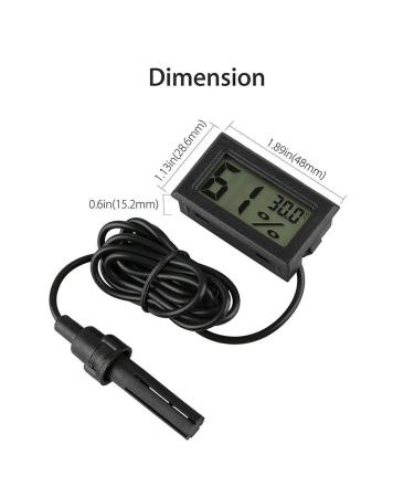 GUDOQI Digital Thermometer Hygrometer - 4 Pack Mini Temperature & Moisture Meters for Reptiles Incubators Aquariums Greenhouses Cars & Home - Model B - Buy Online on GoSupps.com