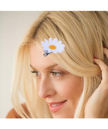12 Pieces Daisy Hair Clips Set | Cute Flower Hairpins for Women & Girls | Perfect for Beach Weddings & Bridal Style - Buy Online on GoSupps.com