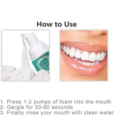 Jorondy Teeth Whitening Mousse Mouthwash - Herbal Brightening Foam for Deep Cleaning & Fresh Breath (2PCS) - Buy Online on GoSupps.com