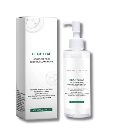 Natural Makeup Remover Oil - Houttuynia Cordata Cleansing Oil - Oil Cleanser for Face Eye Noes - Facial Oil Based Cleanser for All Skin Types & Daily Makeup - Skin Care for Deep Cleansing Oil