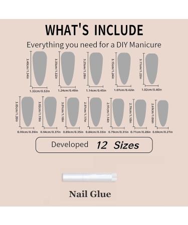 Buy MISUD Long Stiletto Press on Nails - Glossy Black French Tip Fake Nails with Rhinestones & Butterfly Design - 24 pcs Acrylic Nail Set - Fast International Shipping - Buy Online on GoSupps.com
