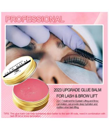 2024 Lash Lift Glue Balm - 2 in 1 Adhesive for Eyelash & Brow Lamination | Professional Semi-Permanent Curling & Perming | 0.35oz Pink-Strawberry - Buy Online on GoSupps.com