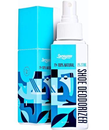Natural Shoe Deodorizer Spray for Foot Odor & Sport Gear - INSTANT Shoe Odor Eliminator w 12 Essential Oils & Enzymes - Odor Eaters for Shoes, Foot Spray, Gym Bag Deodorizer (4 oz.) 4 Fl Oz (Pack of 1)