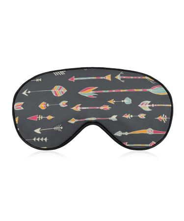 Colorful Ethnic Pattern Sleep Mask Eye Cover for Sleeping Blindfold with Adjustable Strap Blocks Light Night Travel Nap for Men Women