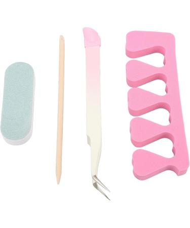 Stainless Steel Nail Tweezers Dead Skin Removal Wood Stick Nail Art Manicure Tools 2 Sets for Professionals for Nail Salon - Buy Online on GoSupps.com