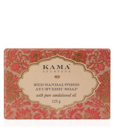 Kama Ayurveda Red Sandalwood Ayurvedic Soap with Pure Sandalwood Oil 125g
