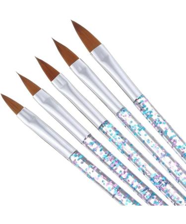 Fubdnefvo 1 Set Nail Brush Tools Set Crystal Handle Acrylic UV Gel Nail Brushes Carving Glitter Pen Manicure DIY Nail Art Tool - Buy Online on GoSupps.com