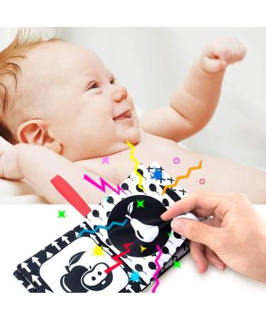 teytoy High Contrast Baby Book Black and White Baby Book Soft Cloth Books with Crinkle Sound Newborn Toys for Babies Infants 0 3 6 9 12 Months Visual Stimulation Early Learning Toys - 6 Pack - Buy Online on GoSupps.com