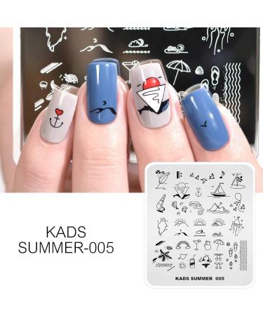 KADS Nail Art Stamping plate Nail Template Nail Art Design Tool Nail DIY Design Image Plate (SU005) - Buy Online on GoSupps.com