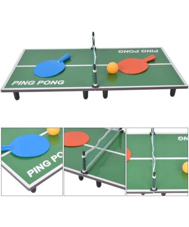Qioni Portable Tennis Table | Folding Ping Pong Game Set for Indoor Mini Table Entertainment | Includes 2 Paddles and 2 Balls | Lightweight and Sturdy - Buy Online on GoSupps.com