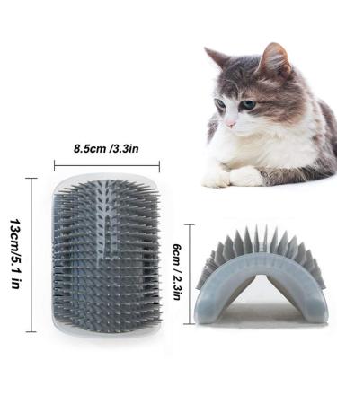 Cat Self Groomer Wall Corner Massage Comb with Catnip - 2PCS - Buy Online on GoSupps.com