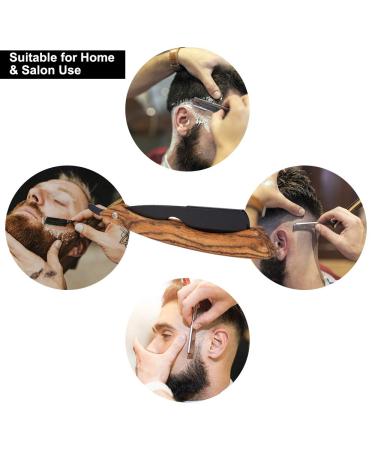 Zroven Folding Razor with Wooden Handle - Premium Stainless Steel Beard Care Shaving Tool for Men - Buy Online on GoSupps.com