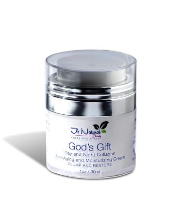 J S Natural Beauty God's Gift Moisturizer & Toner - Chemical-Free Vegan SPF 30 for Sensitive Skin | Scar & Deep Wrinkle Treatment - Buy Online on GoSupps.com