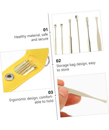 Ear Picking Tool Massage Kit with Silicone Earplugs - Earwax Removal and Cleaning Spoon Set - Buy Online on GoSupps.com