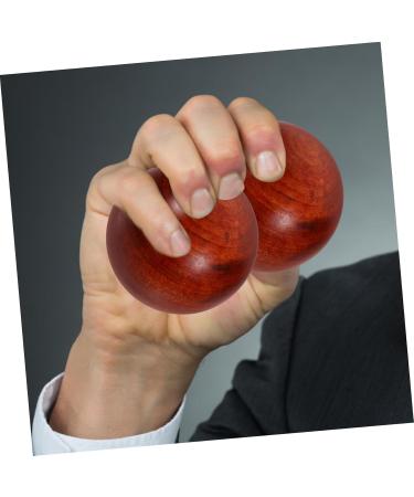 Partykindom 6 STK Massage Balls - Handheld Stress Relief & Muscle Stretching Devices | Wooden Mahogany Ball Set for Relaxation & Gymnastics - Buy Online on GoSupps.com