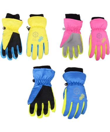 JEELAD Kids Snow Gloves - Blue XS (3-5 years) | Winter Ski & Snowboard Gloves for Boys & Girls - Buy Online on GoSupps.com