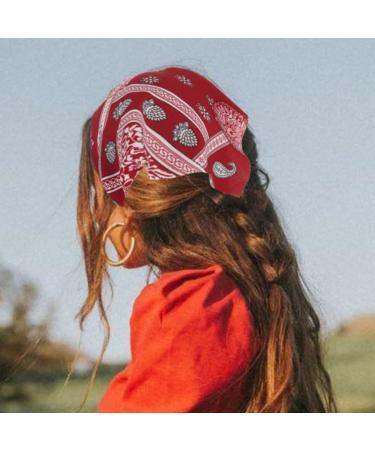 Catery Boho Hair Scarf Set-D - Vintage Floral Print Headbands for Women and Girls - Buy Online on GoSupps.com