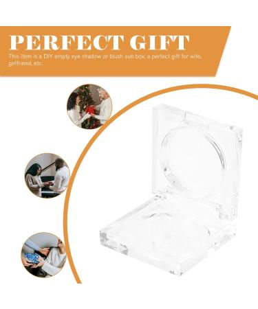Clear Plastic Powder Cases with Round Top Lids - 4pcs Set for Makeup Storage - Buy Online on GoSupps.com